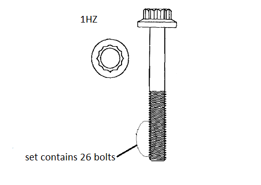 Toyota 1HZ Landcruiser Head Bolt Set